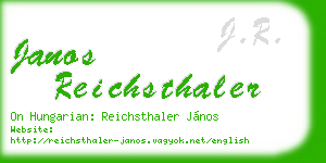 janos reichsthaler business card